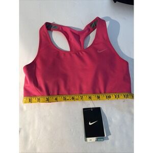 Nike‎ Dri-Fit Swoosh Sports Bra Women's Medium M Pink Racerback Mesh Compression